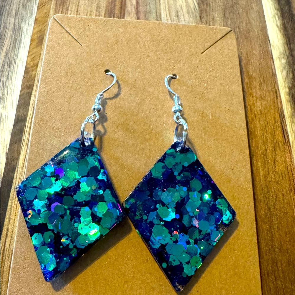 Blue green color shifting dangles!